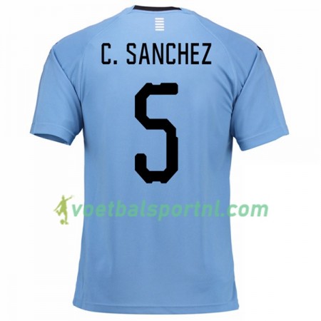 Uruguay C.Sanchez 5 Thuis Shirt WK voetbal 2018